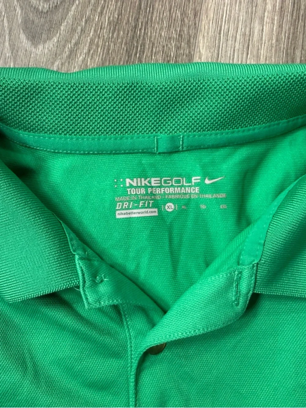 Nike Golf Green Polo & Navy/Green Stripe Polo Set Short Sleeve XL Dri Fit - Picture 3 of 11